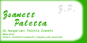 zsanett paletta business card